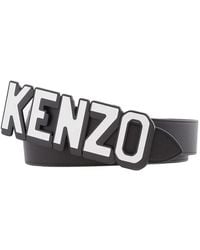 KENZO - Logo Buckle Reversible And Adjustable Belt, Cm - Lyst