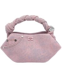 Ganni - Mini Bou Denim Handbag - Lyst