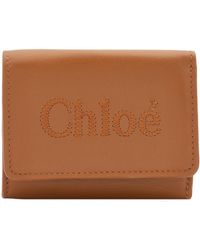 Chloé - Small Tri-Fold Leather Wallet - Lyst
