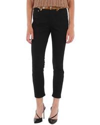 Burberry - Deer Print Trim Straight Fit Japanese Denim Jeans, Waist - Lyst