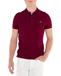 Lacoste - Stretch Pique Short-Sleeve Slim Fit Polo Shirt - Lyst