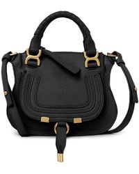 Chloé - Marcie Mini Double Carry Leather Bag - Lyst