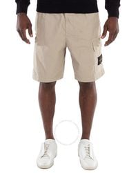 Stone Island - Comfort Cotton-Blend Bermuda Shorts, Waist - Lyst