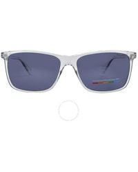 Polaroid - Polarized Blue Rectangular Sunglasses Pld 4137/s 0kb7/c3 58 - Lyst