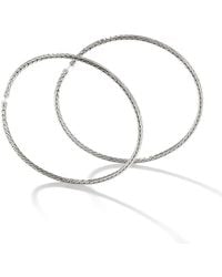 John Hardy - 71.5Mm Classic Chain Extra Large Sterling Hoop Earring - Lyst