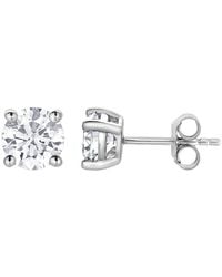 Brilliant Diamond - 14Kt 1.80 Carat Lab Grown Diamond Stud Earrings For - Lyst