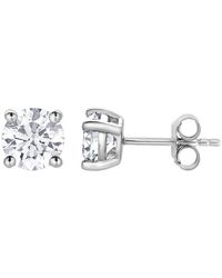 Brilliant Diamond - 14Kt 1.80 Carat Lab Grown Diamond Stud Earrings For - Lyst