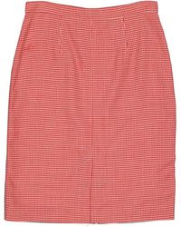 Burberry - Houndstooth Two-tone Wool Skirt - Lyst
