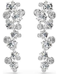 Swarovski - Constella Rhodium Plated Drop Earrings - Lyst
