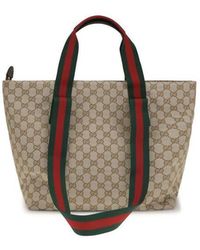 Gucci - Beige Polyester Shoulder Bag - Lyst