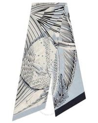 Ferragamo - Summer Fish Print Silk Bandeau - Lyst