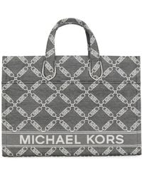 MICHAEL Michael Kors - Large Gigi Logo Jacquard Tote Bag - Lyst