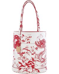 Ferragamo - North-South Floral Print Tote Bag - Lyst
