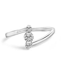 Haus of Brilliance - 10K 1/4 Cttw Lab Grown Diamond Vertical Three Stone Ring - Lyst
