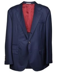Brunello Cucinelli - Virgin Wool Three-Button Blazer, Brand Size 58 (Us - Lyst