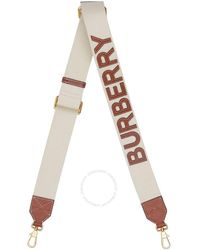 Burberry - Logo Detail Leather Bag Strap - Lyst