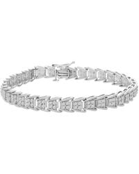 Haus of Brilliance - 925 Sterling 2.0 Cttw Diamond Fan-Shaped Overlapping Link Tennis Bracelet (I-J Color, I3 Clarity) - Lyst