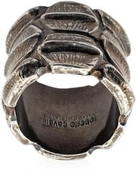 Roberto Cavalli - Antique Tone Scale Effect Ring - Lyst