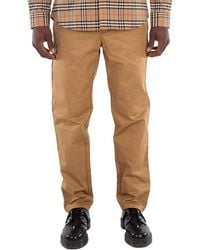 Burberry - Denton Casual Cotton Trousers, Brand Size 52 (Waist - Lyst