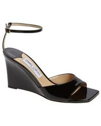 Jimmy Choo - Brien 85Mm Wedge Sandals, Brand Size 34.5 Us - Lyst