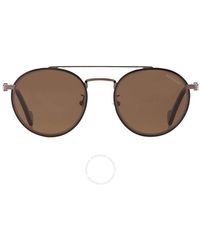 Moncler - Brown Round Sunglasses Ml0179-d 08h 52 - Lyst