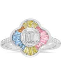 Kylie Harper - Sterling Pastel Multi-Color Clover Ring - Lyst