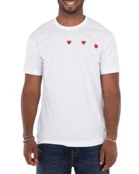 COMME DES GARÇONS PLAY - Triple Heart Short-Sleeve T-Shirt - Lyst