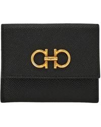 Ferragamo - Gancini Credit Leather Card Holder - Lyst