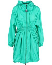 Moncler Ladies Lichen Long Parka In Green