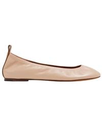 Lanvin - The Leather Ballerina Flats - Lyst