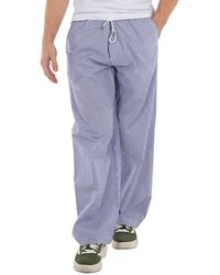 Emporio Armani - Poplin Striped Drawstring Trousers - Lyst
