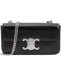 Celine - Shiny Calfskin Claude Chain Shoulder Bag - Lyst