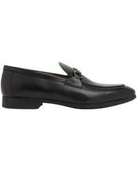 Ferragamo - Gancini Leather Loafers Black - Lyst