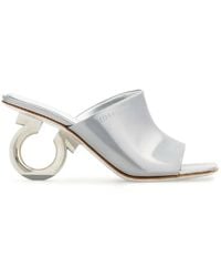 Ferragamo - Gancini Elina Leather Sandals - Lyst
