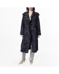 Burberry - Cherry Print Belted Trench Coat, Brand Size 6 Us - Lyst