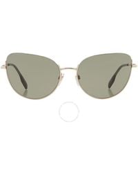 Burberry - Harper Green Cat Eye Sunglasses Be3144 1109/2 58 - Lyst