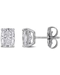 Created Forever - 2 1 10 Ct Tw Lab Grown Cushion Diamond Tw Stud Earrings 14K F Vs1 (Igi Certified) - Lyst