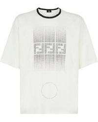 Fendi - Ff Motif Print Short Sleeve Cotton T-Shirt - Lyst