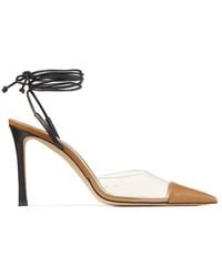 Jimmy Choo - Farley 95 Pvc And Leather Pumps, Brand Size 40 Us - Lyst