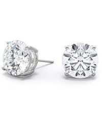 Brilliant Diamond - 3 Carat Round Lab Grown Diamond Stud Earrings - Lyst