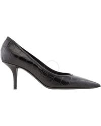 Burberry - Aubri Embossed Leather Pointed Toe Pumps - Lyst