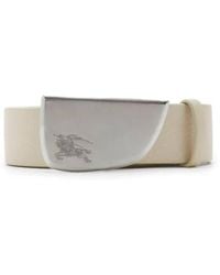 Burberry - Shield Buckle Leather Belt - Lyst