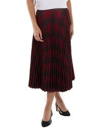 Burberry - Check Pattern Pleated Skirt, Brand Size 4 (Us - Lyst