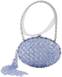 Self-Portrait - Self-Portrait Crystal Chain Oval Clutch - Lyst