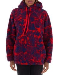 Burberry - Floral Pattern Drawstring Hoodie - Lyst