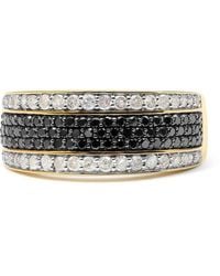 Haus of Brilliance - 14K Plated .925 Sterling 1 1/4 Cttw And Treated Diamond Multi Row Band /I-J Color, I2-I3 Clarity) - Lyst