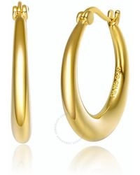 Rachel Glauber - 14k Gold Plated Large Hoop Earrings - Lyst