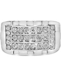 Haus of Brilliance - 925 Sterling 1/4 Cttw Diamond Three Row Channel Band Ring (I-J Color, I3 Clarity) - Lyst