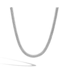 John Hardy - Classic Chain Sterling Silver Oval Necklace - Lyst