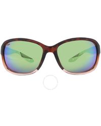 Costa Del Mar - Seadrift Gren Mirror Polarized Polycarbonate Rectangular Sunglasses 6s9114 911405 58 - Lyst